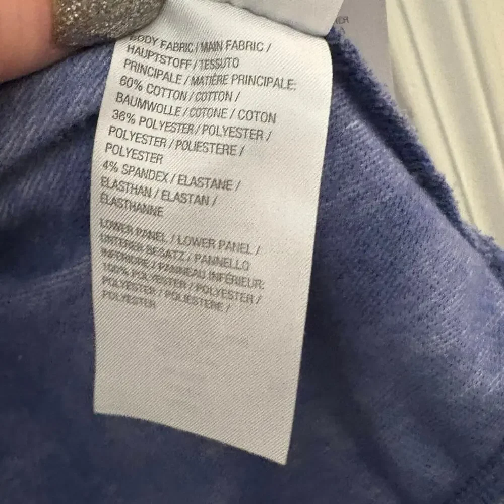 Logo by Lori Goldstein Open Front Top Cardigan Hooded Light Flowy Purple Ruffle - Picture 4 of 9